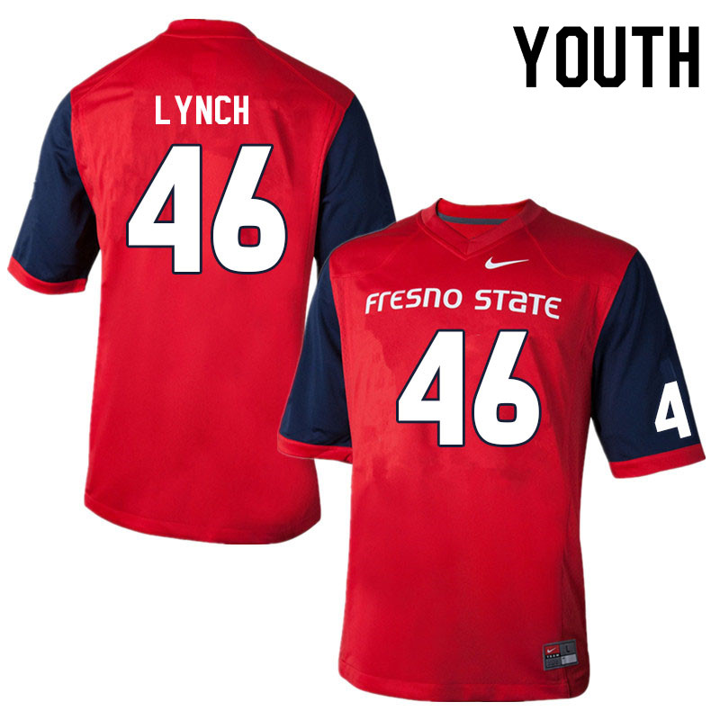 Youth #46 Dylan Lynch Fresno State Bulldogs College Football Jerseys Sale-Red - Click Image to Close